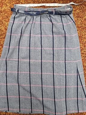 Vintage Cos Cob Plaid Midi Skirt